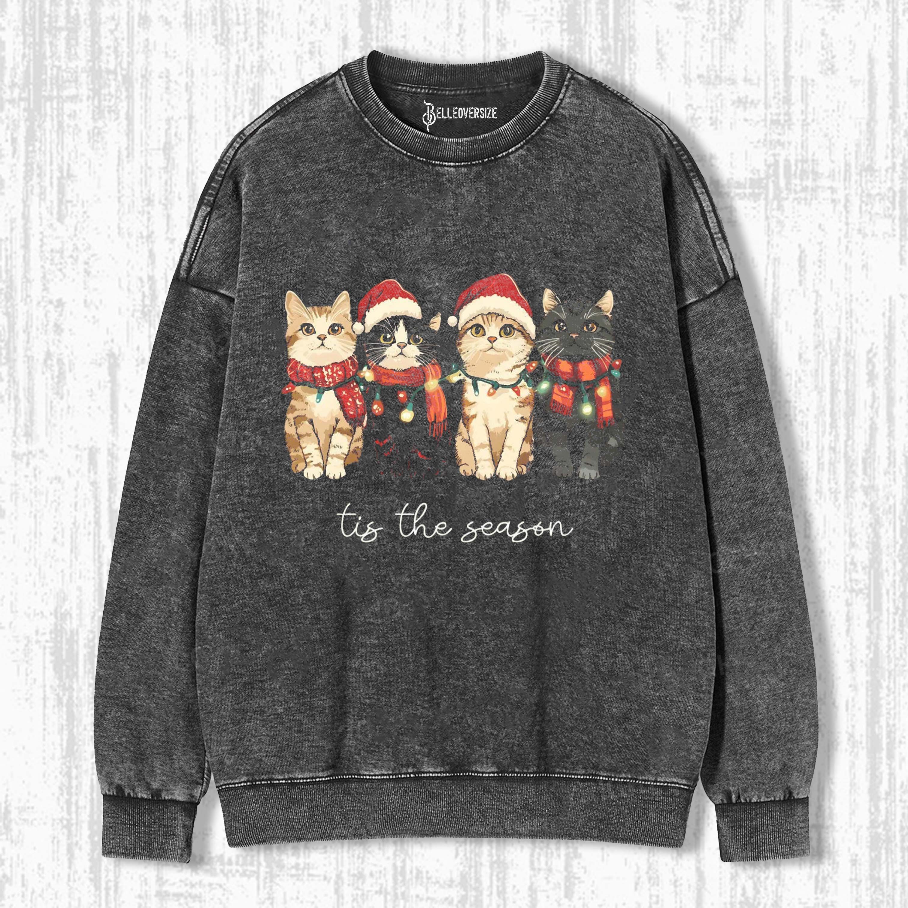 CAT CHRISTMAS SWEATSHIRTS